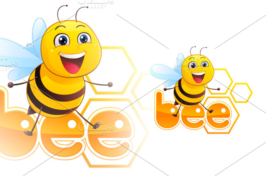 Bee Mascot in Illustrations - product preview 8