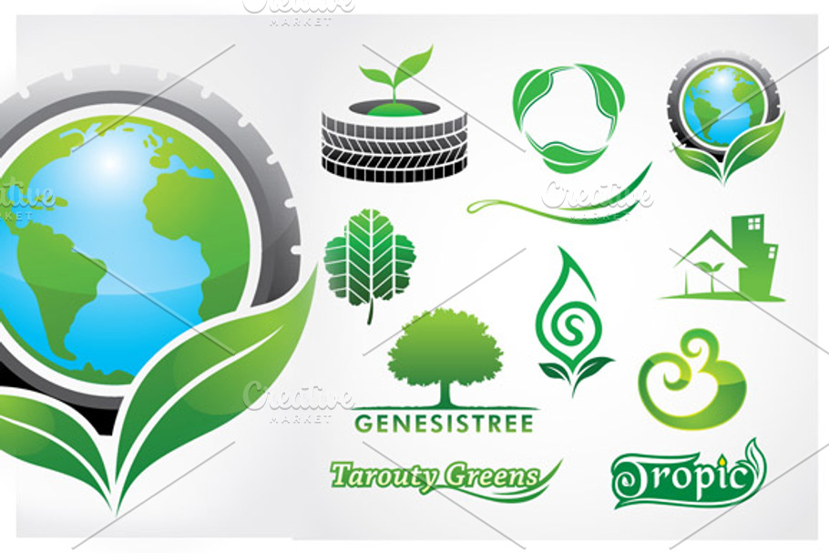 Vector Greens Symbol in Illustrations - product preview 8