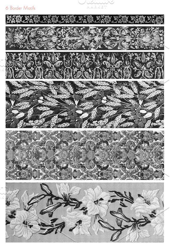 Halftone Vintage Floral Texture Pack in Textures - product preview 1