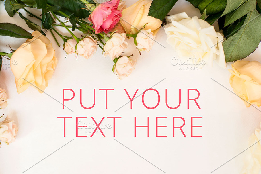 Romantic roses floral background
