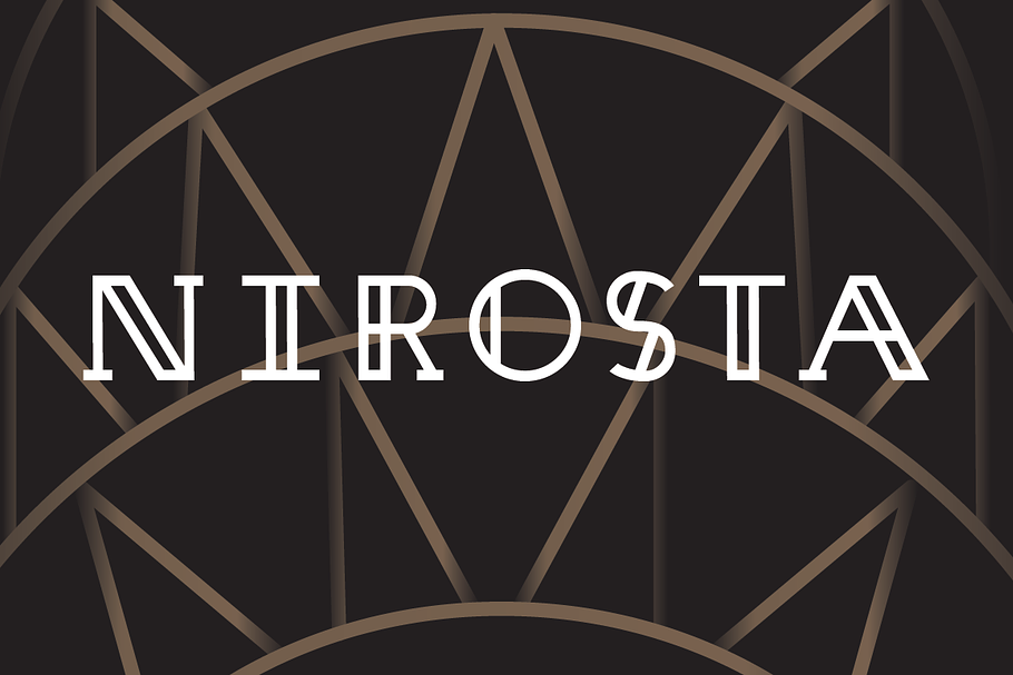 Nirosta Typeface in Art Deco Fonts - product preview 8