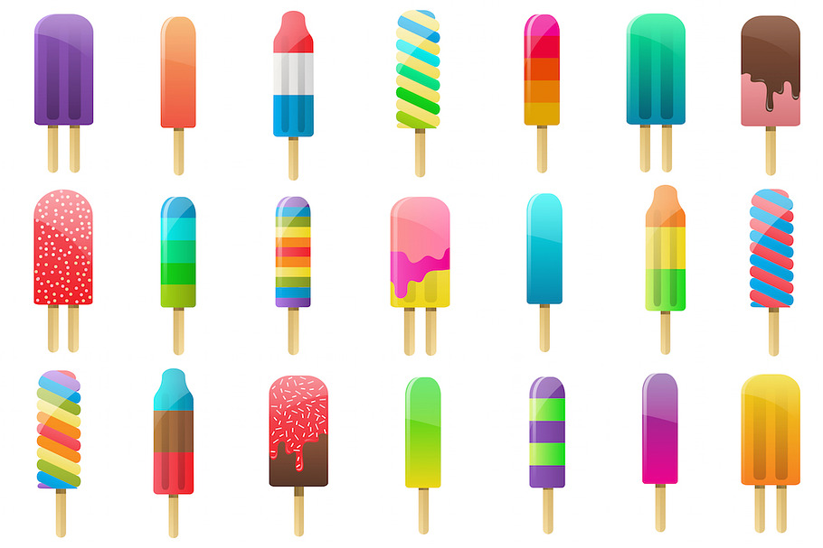 Popsicle Clipart Vector, PNG & JPG in Illustrations - product preview 8