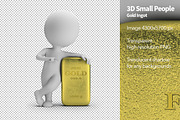 3D Small People - Gold Ingot