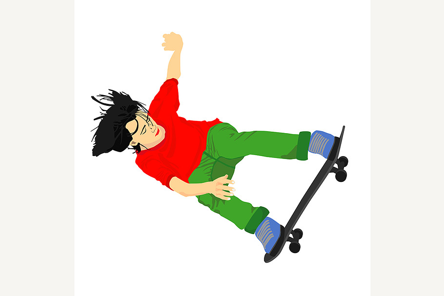 skateboard in Illustrations - product preview 8