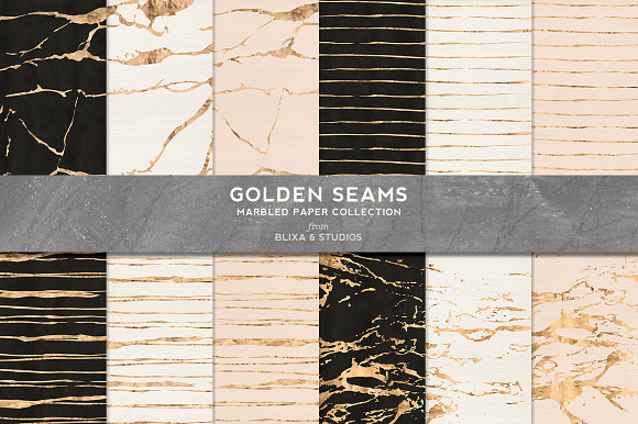 Effervescent Watercolors & Gold in Patterns - product preview 3