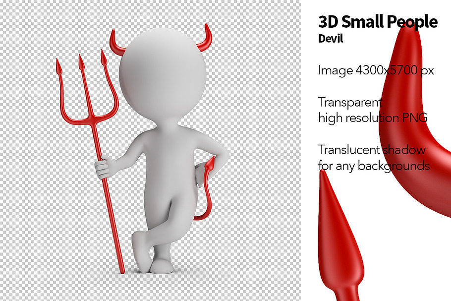 3D Small People - Devil in Illustrations - product preview 8