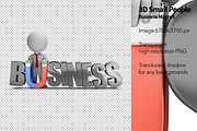 3D Small People - Business Magnet