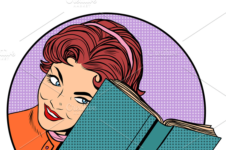Woman with a book in Illustrations - product preview 8