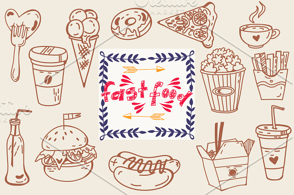 Fast Food in Illustrations - product preview 2