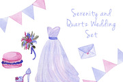 Serenity wedding watercolor set