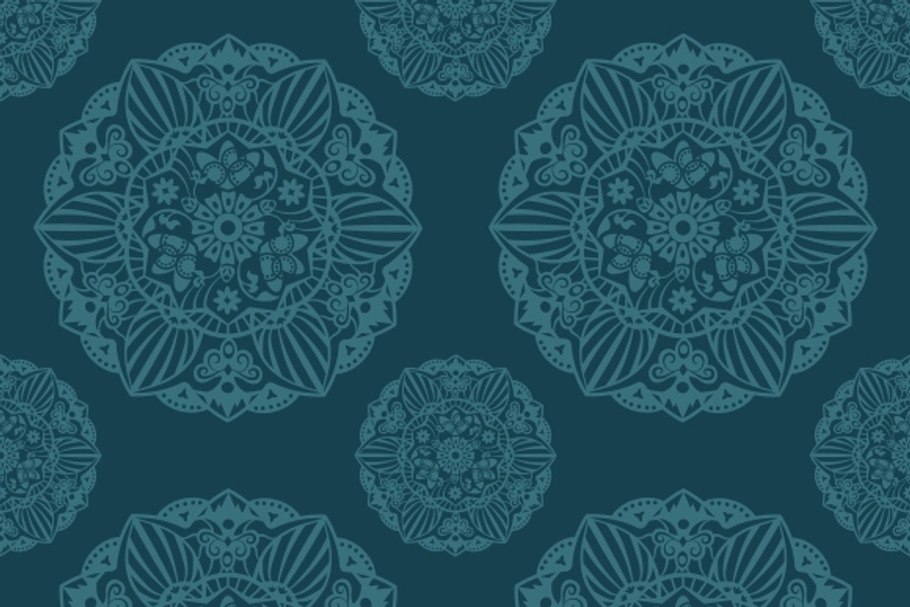 Ornate Mandala seamless pattern in Graphics - product preview 8