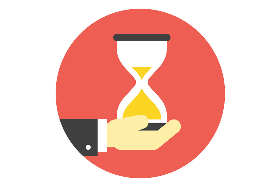 Businessman holding hourglass in Illustrations - product preview 8
