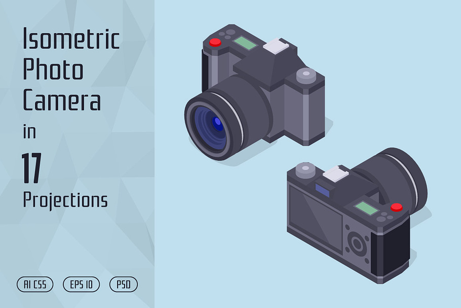 Isometric Photo Camera in Objects - product preview 8