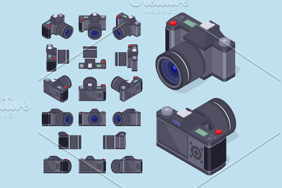 Isometric Photo Camera in Objects - product preview 1