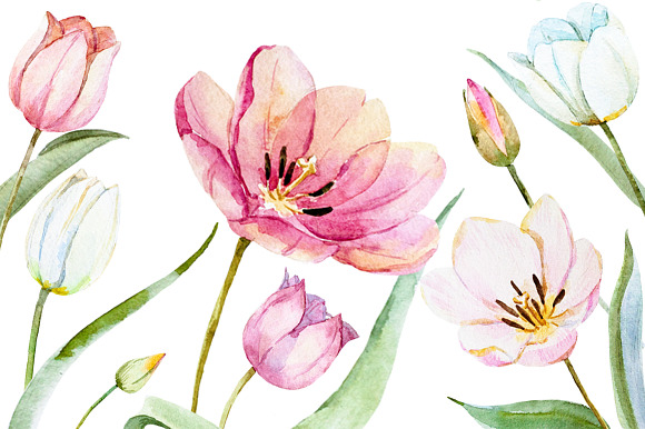 Spring is coming! Gentle watercolors in Objects - product preview 3