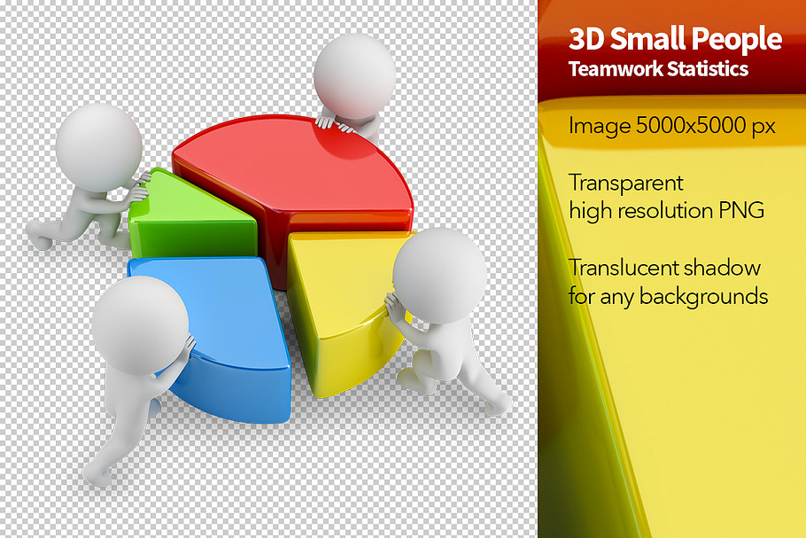 3D Small People - Teamwork in Illustrations - product preview 8