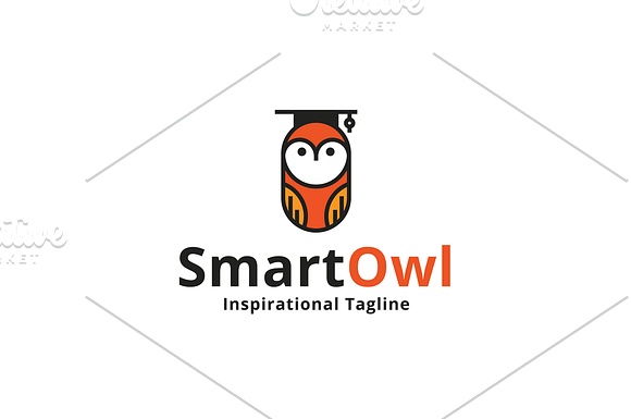 Smart Owl Logo Template in Logo Templates - product preview 1