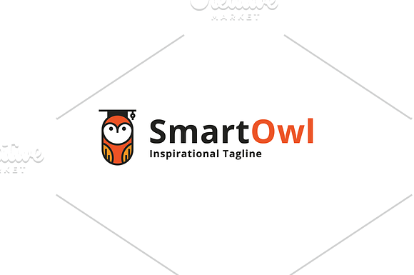 Smart Owl Logo Template in Logo Templates - product preview 2