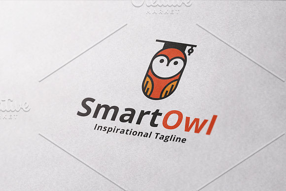 Smart Owl Logo Template in Logo Templates - product preview 3