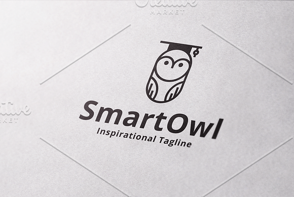 Smart Owl Logo Template in Logo Templates - product preview 4