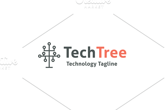 Technology Tree Logo Template in Logo Templates - product preview 2