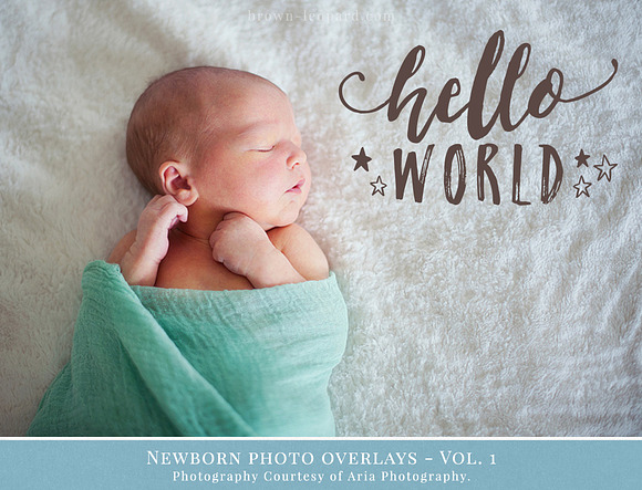 Newborn Photo Overlays vol. 1 in Objects - product preview 4