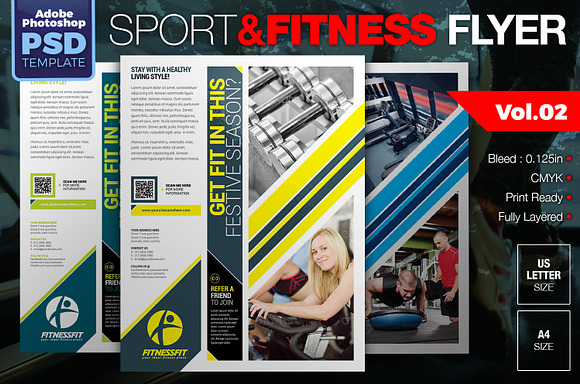Sport & Fitness Flyer Vol.02 in Flyer Templates - product preview 4