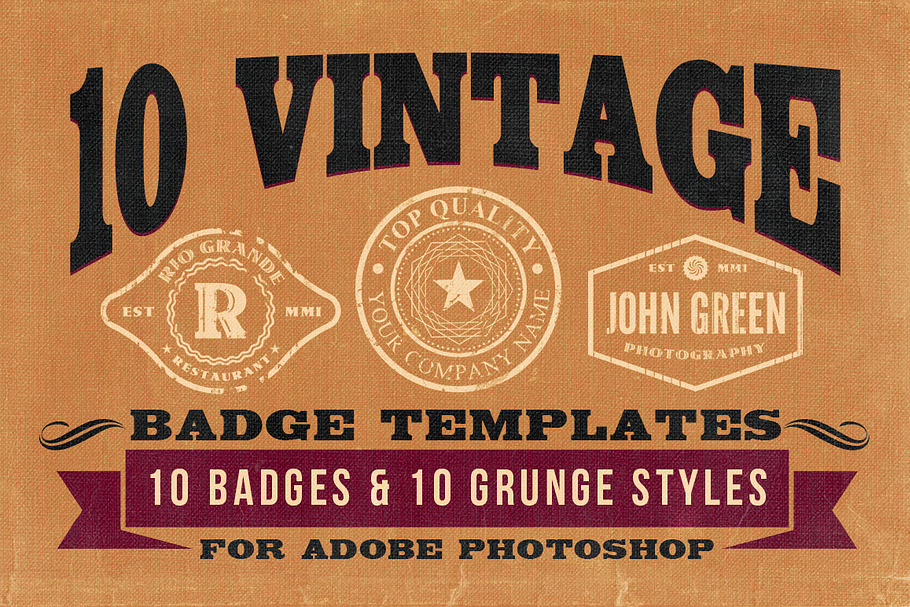 10 Vintage Badge Templates