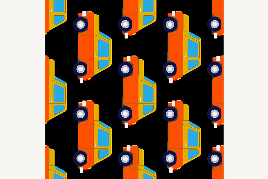 Seamless vector pattern with cars in Textures - product preview 8
