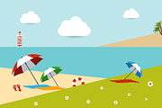 Beach day concept illustration.
