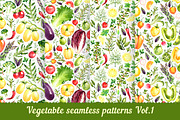 Vegetable seamless patterns Vol. 1