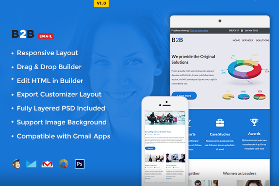 B2B Business Email + Builder Access in Mailchimp Templates - product preview 8