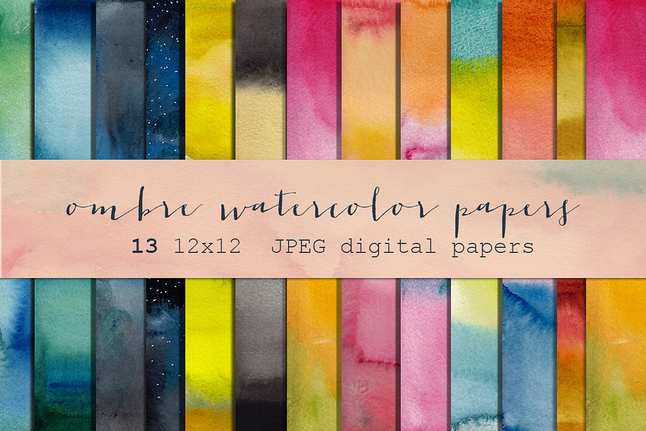 Ombre Watercolor Papers