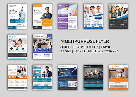 Bundle 50Corporate Flyer 20 PostCard in Flyer Templates - product preview 2
