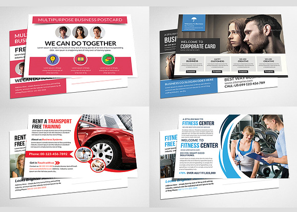 Bundle 50Corporate Flyer 20 PostCard in Flyer Templates - product preview 3