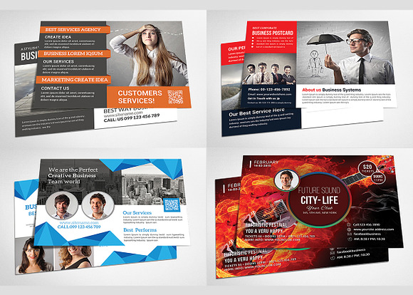 Bundle 50Corporate Flyer 20 PostCard in Flyer Templates - product preview 4