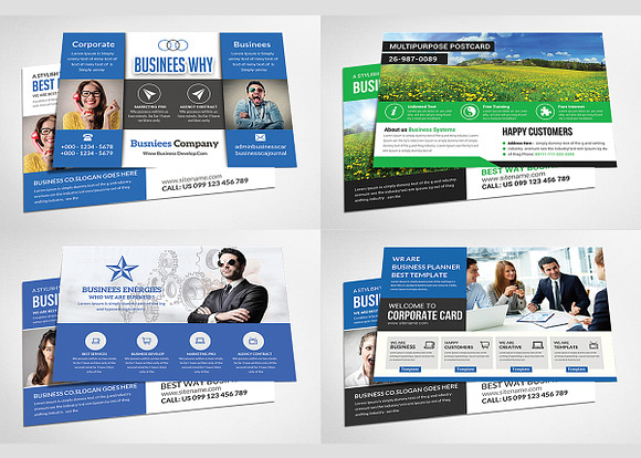 Bundle 50Corporate Flyer 20 PostCard in Flyer Templates - product preview 5