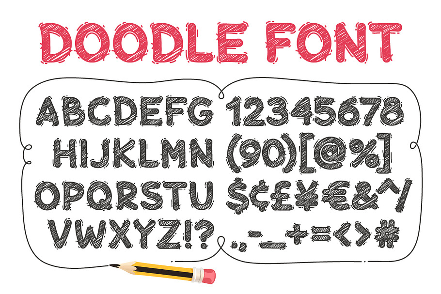 Cartoon Doodle Font in Script Fonts - product preview 8