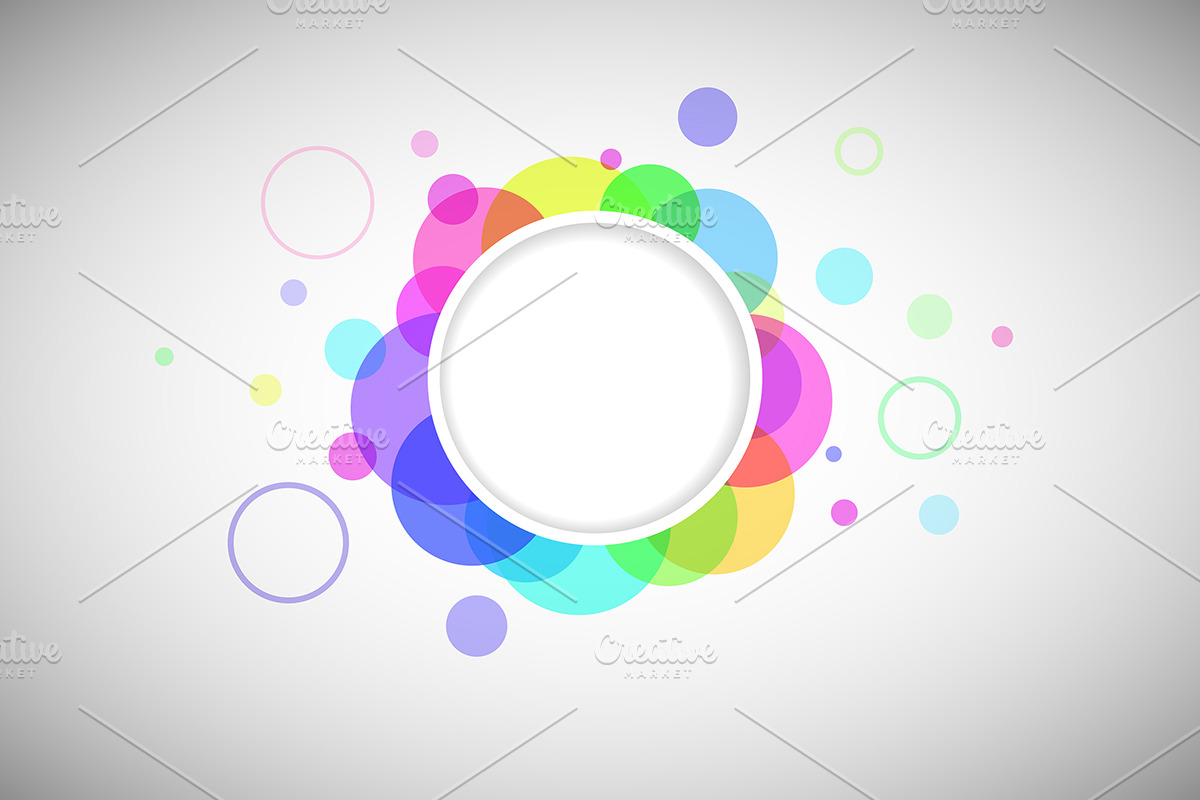 Round form with colored circles in Illustrations - product preview 8