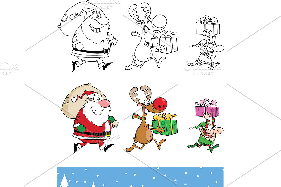 Christmas Characters Collection in Illustrations - product preview 8