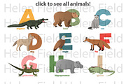 ZOO animals Alphabet. Click image!