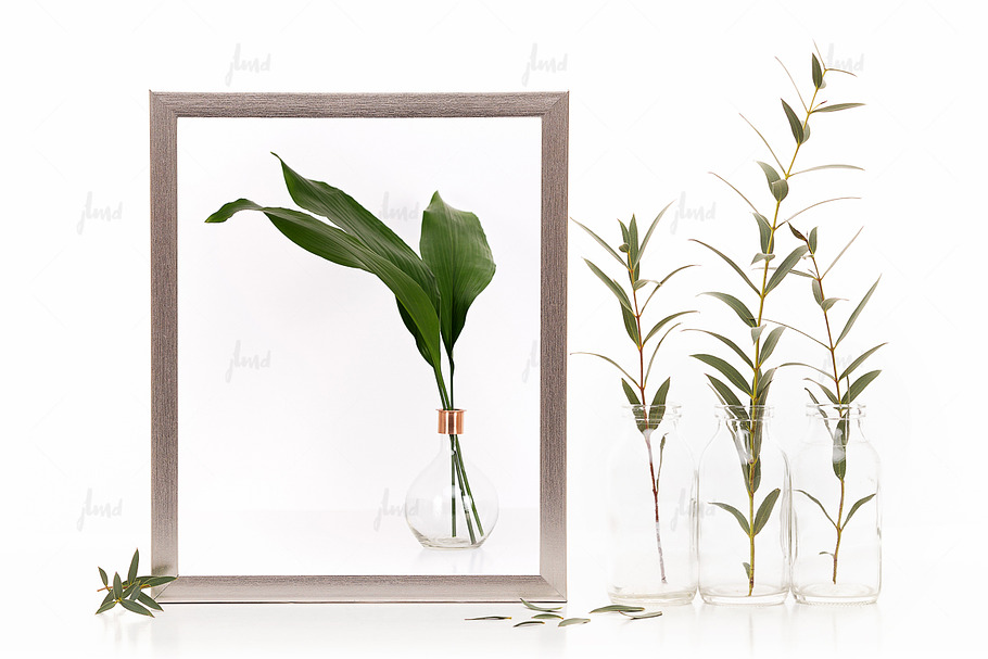 Silver styled frame isolated mockup in Print Mockups - product preview 8