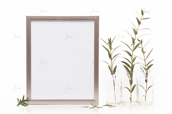 Silver styled frame isolated mockup in Print Mockups - product preview 2