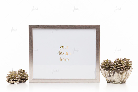 Silver 8x10" frame isolated mockup in Print Mockups - product preview 1