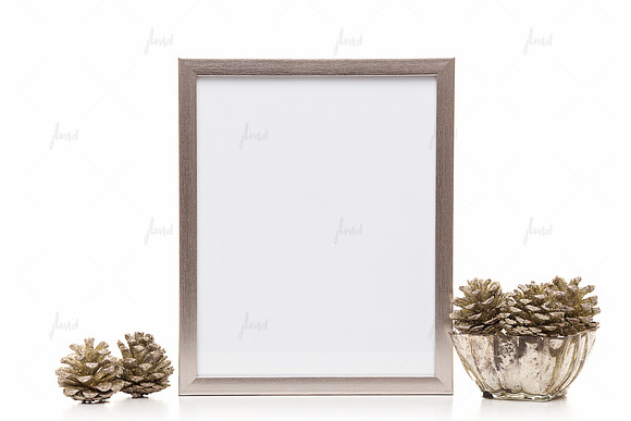 Silver 8x10" frame isolated mockup in Print Mockups - product preview 1