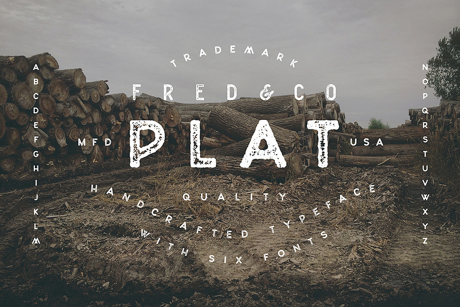 Plat | Sans Serif Typeface in Stamp Fonts - product preview 8