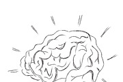 Human, brain, sketch, vector