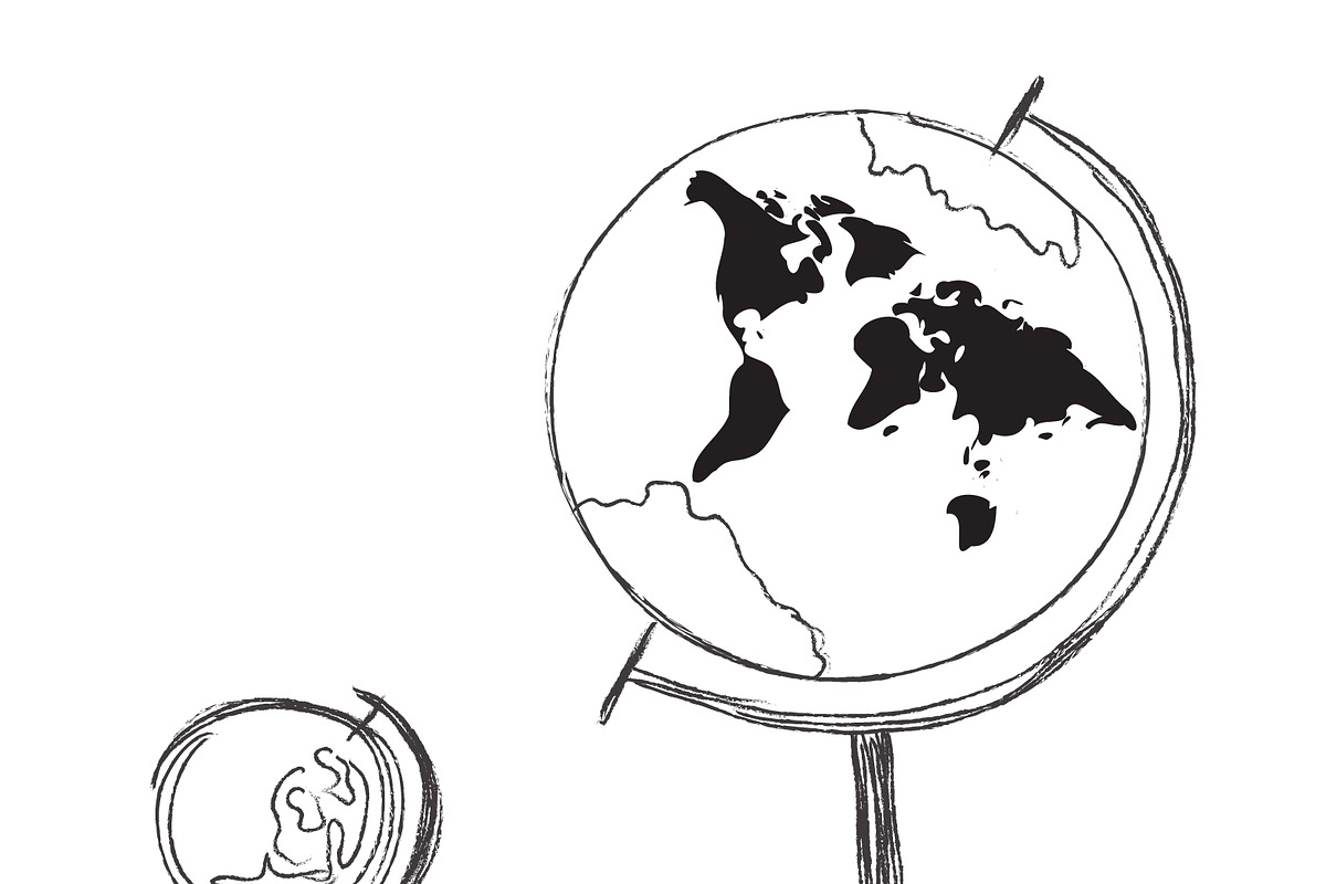globe, sketch in Illustrations - product preview 8