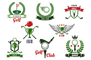 Golf game sport icons