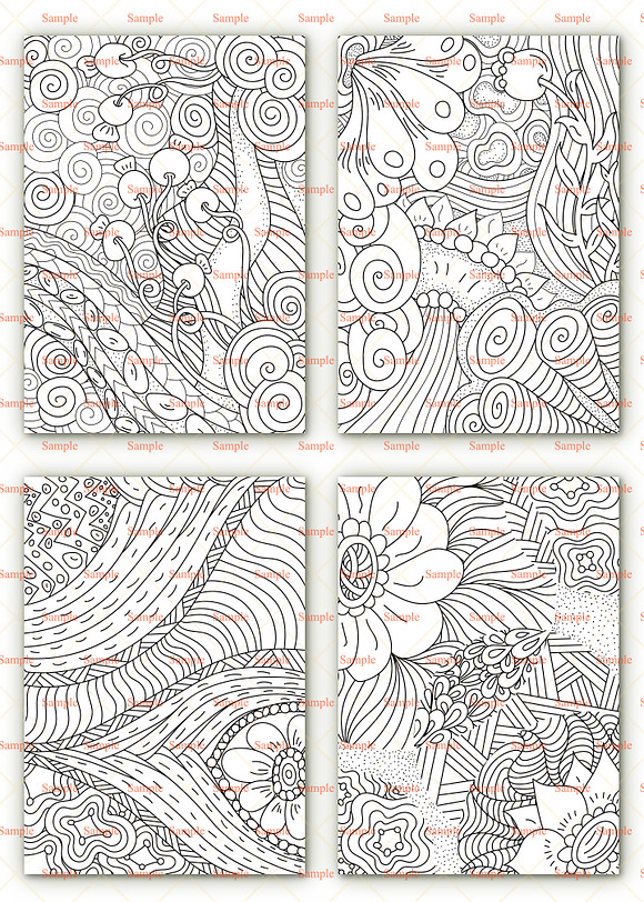 Coloring book page for adult. Vector in Illustrations - product preview 1